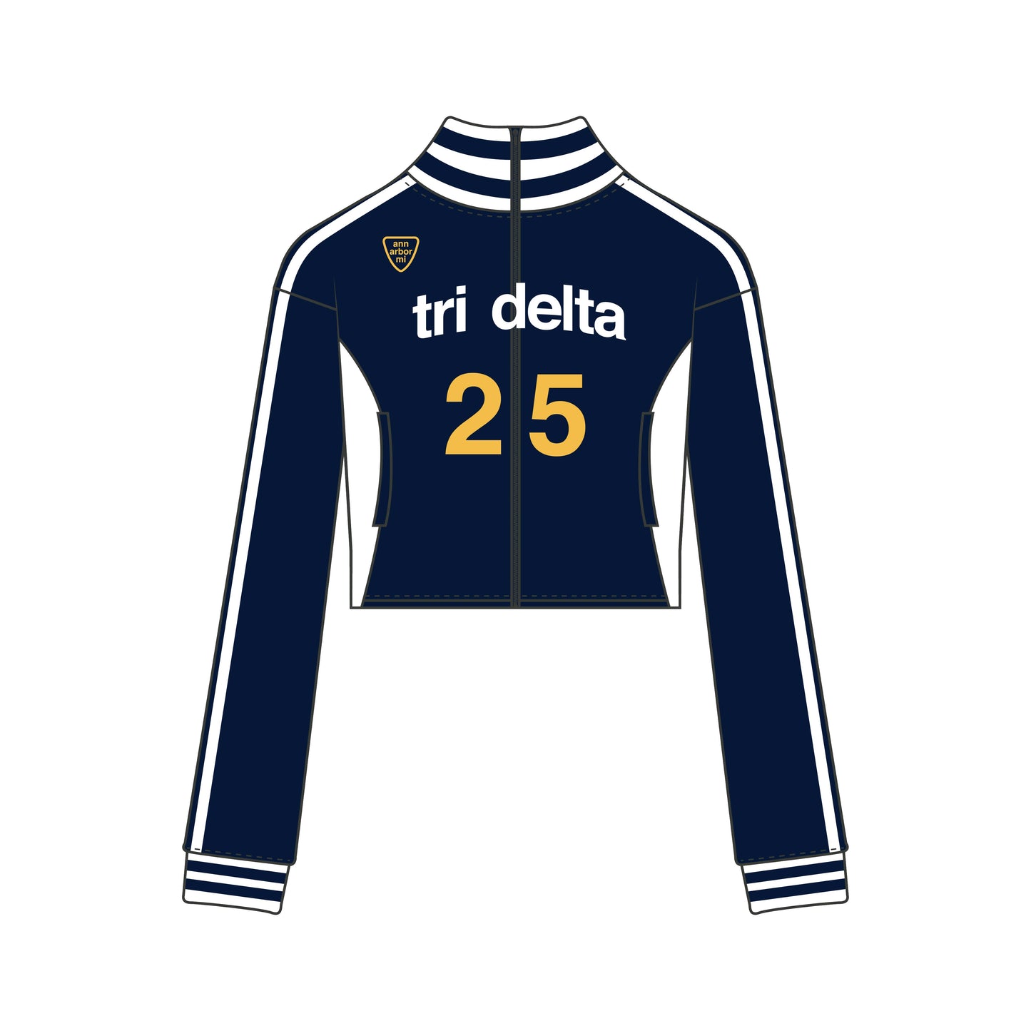 MICHIGAN TRI DELT PATCHWORK TRACKSUIT TOP