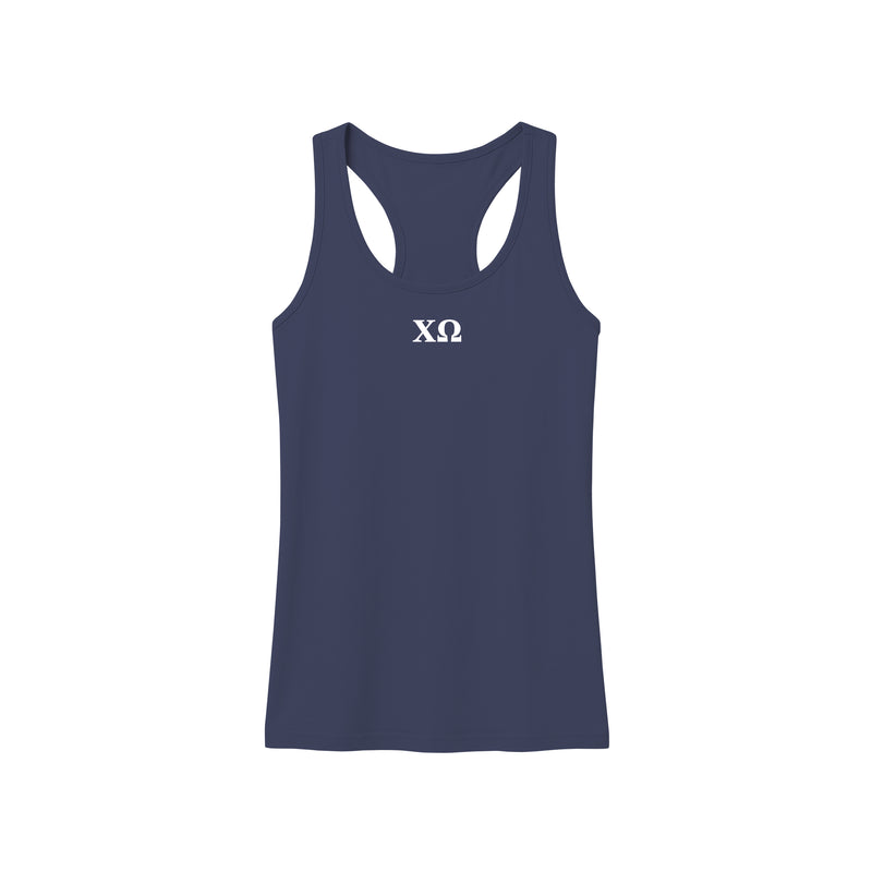 Tulane Chi Omega Navy Boxercraft Charm Tank