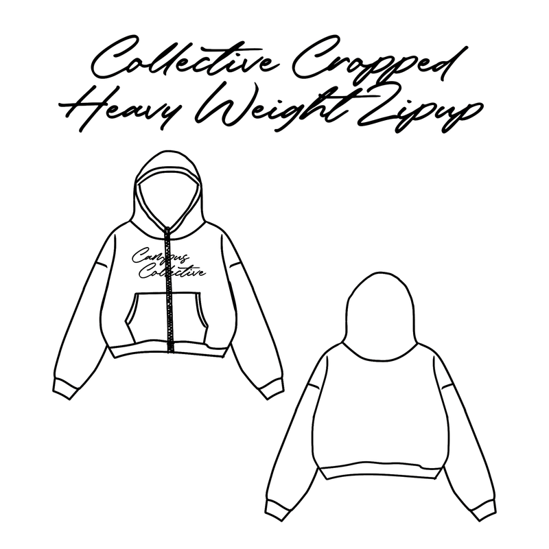 Cropped Heavyweight Zip-Up