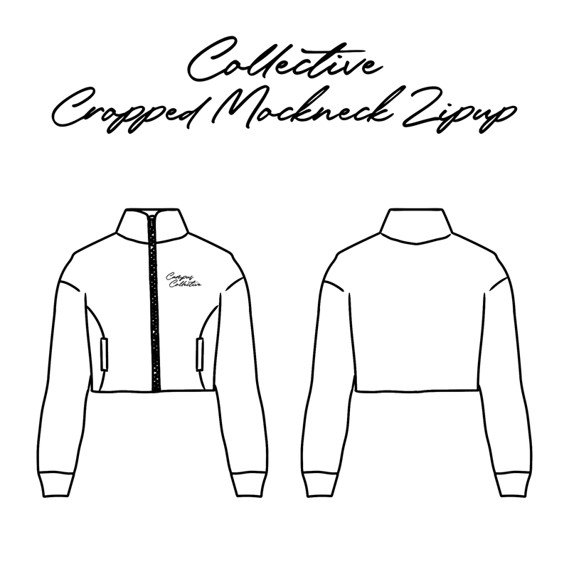 Cropped Mock Neck Zip-Up